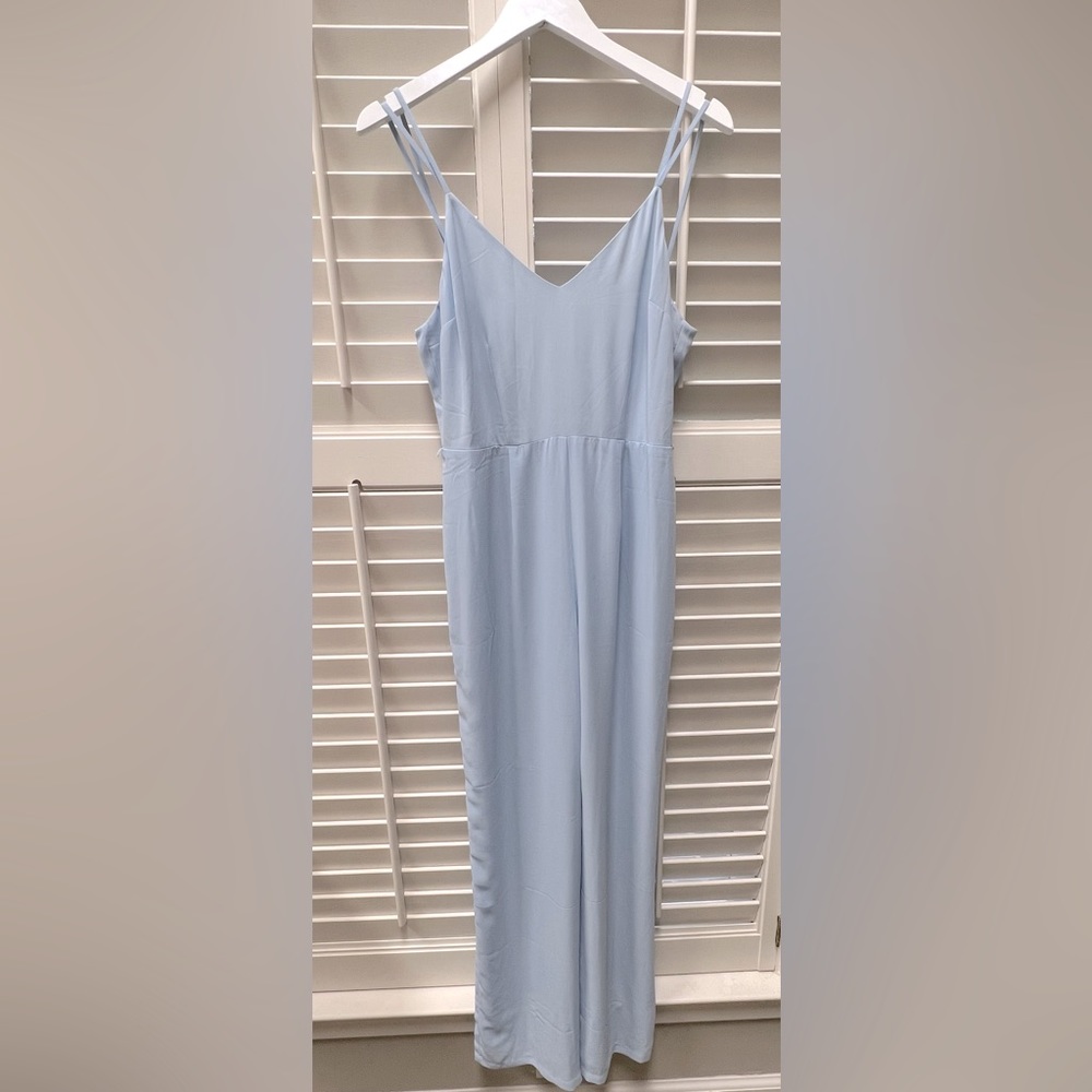 Light baby blue pant jumpsuit